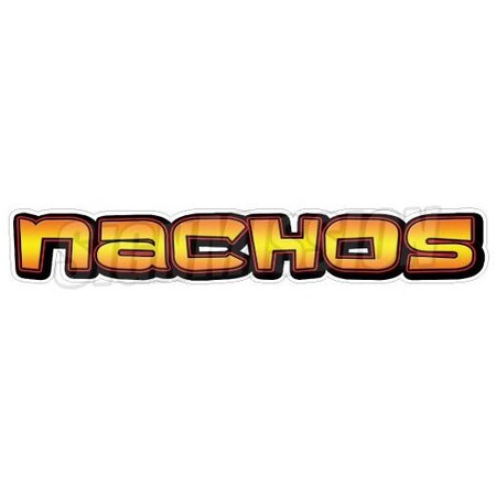 Signmission NACHOS I Concession Decal mexican nacho sign cart trailer stand sticker, D-DC-24-Nachos1 D-DC-24-Nachos1